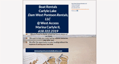 Desktop Screenshot of damwestpontoonrentals.com
